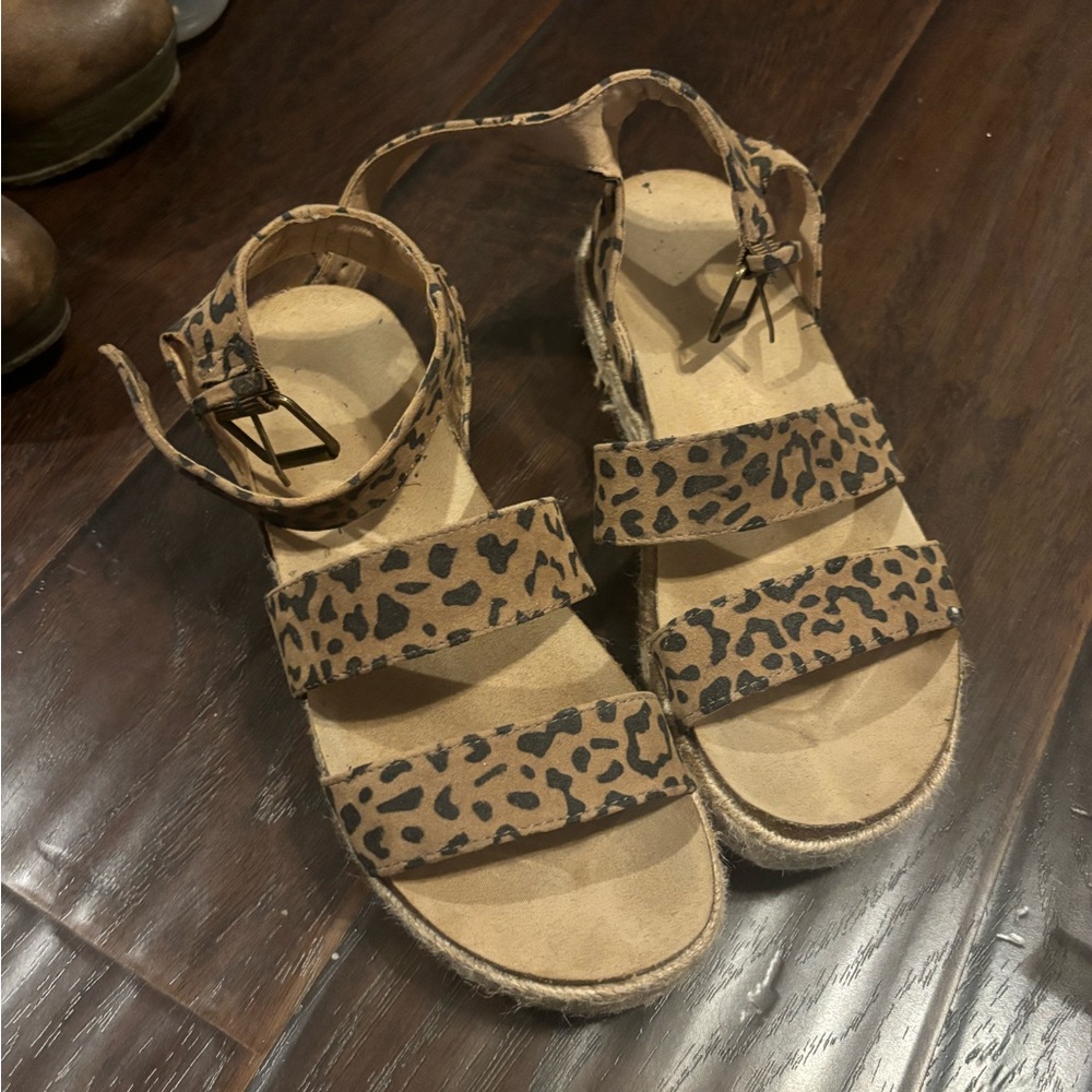 Leopard Print women’s platform sandals